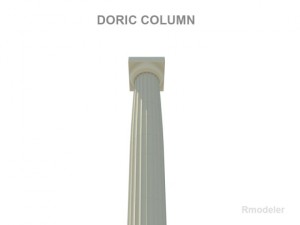 greek column doric Modello 3D