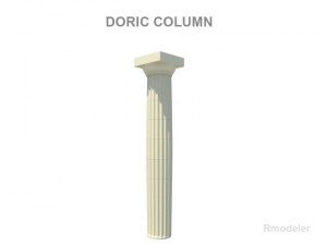 greek column doric Modello 3D