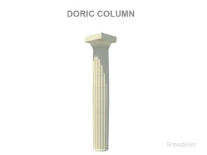 greek column doric 3D Model