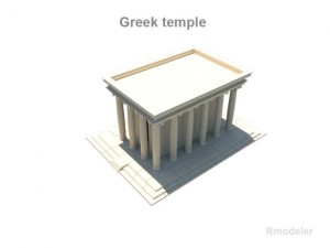 greek temple Model 3D