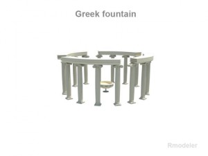 greek fountain Model 3D