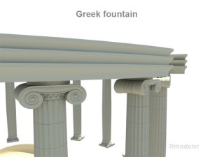 greek fountain Model 3D
