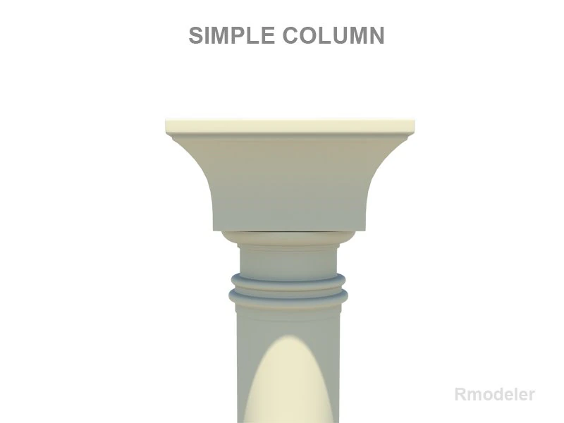 simple column 3D Model .c4d .max .obj .3ds .fbx .stl .blend 