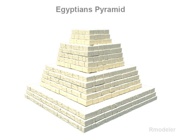 egyptians pyramid 3Dモデル .c4d .max .obj .3ds .fbx .stl .blend 