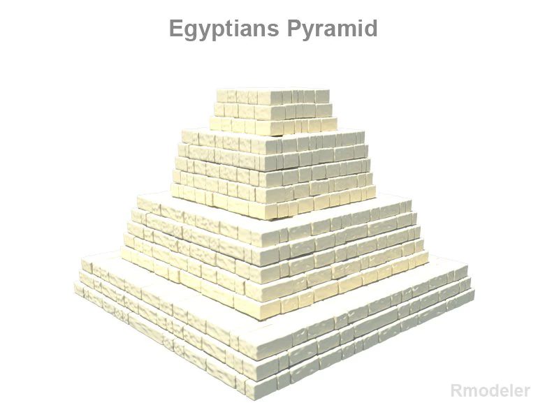 egyptians pyramid 3D Model .c4d .max .obj .3ds .fbx .stl .blend