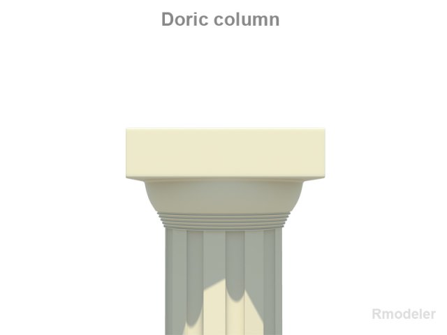 greek doric short column Modelo 3D .c4d .max .obj .3ds .fbx .stl .blend 