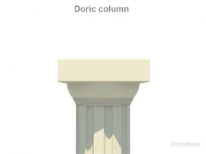 greek doric short column 3D मॉडल
