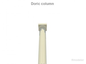 greek doric short column Modelo 3D
