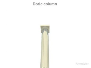 greek doric short column 3D Model