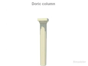 greek doric short column 3D Model