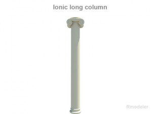 greek ionic long column 3D Model