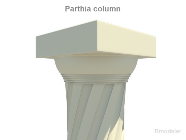 parthia column 3D-Modell .c4d .max .obj .3ds .fbx .stl .blend 