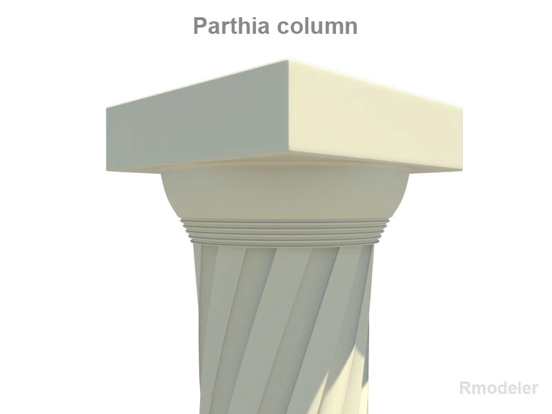 parthia column 3D Model .c4d .max .obj .3ds .fbx .stl .blend 