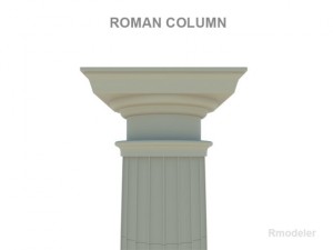 roman column 3D मॉडल