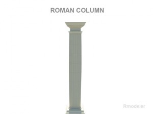 roman column Modello 3D