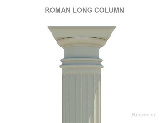 roman long column 3D 모델 .c4d .max .obj .3ds .fbx .stl .blend 