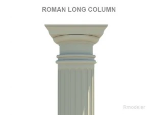 coluna longa romana Modelo 3D