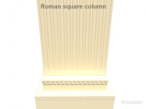 roman square column 3D Модель