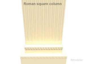 coluna quadrada romana Modelo 3D