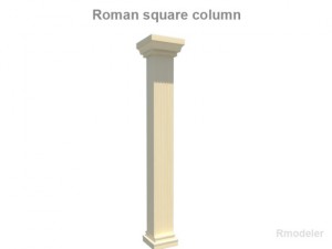 roman square column 3D Модель