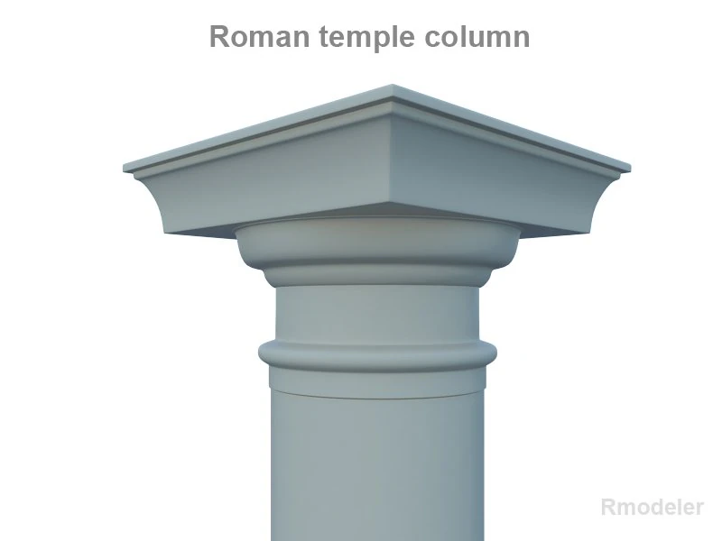 roman temple column 3D Model .c4d .max .obj .3ds .fbx .stl .blend 