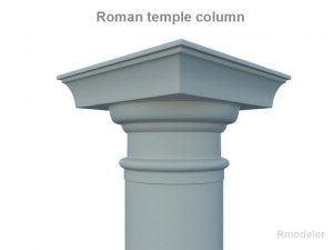 roman temple column 3D मॉडल