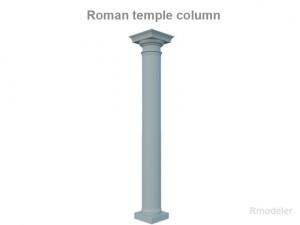roman temple column Modèle 3D