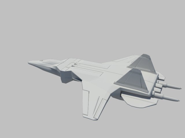 jet fighter Model 3D .c4d .max .obj .3ds .fbx .stl .blend 