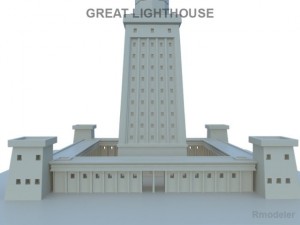 great light house of alexandria 3D Model