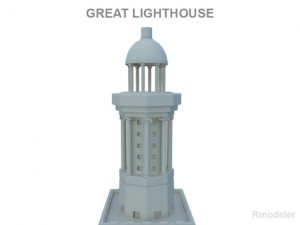 great light house of alexandria 3D Model