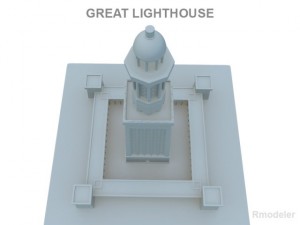 great light house of alexandria 3D Model