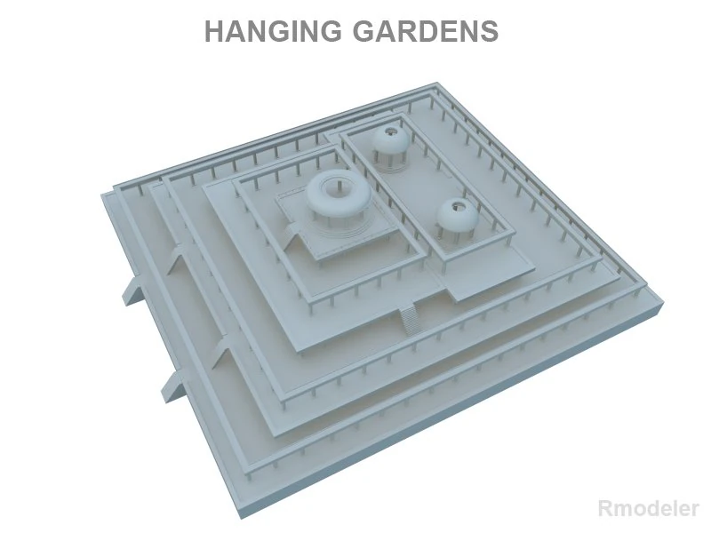 jardines colgantes de babilonia Modelo 3D .c4d .max .obj .3ds .fbx .stl .blend 