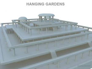 jardines colgantes de babilonia Modelo 3D