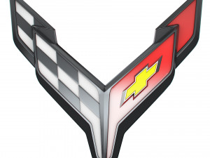 Corvette logo Modelo 3D