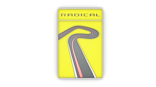 Radical logo 3D Модель .c4d .max .obj .3ds .fbx .stl .blend 