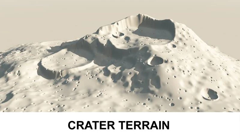 3d terrain crater 3D Model .c4d .max .obj .3ds .fbx .stl .blend