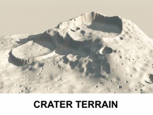 3d terrain crater 3D Model
