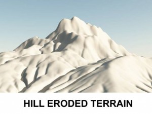 3d terrain eroded hill 3D Model