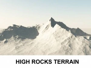 3D 지형 높은 바위 3D 모델