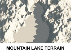 3d terrain mountain lake 3D Модель