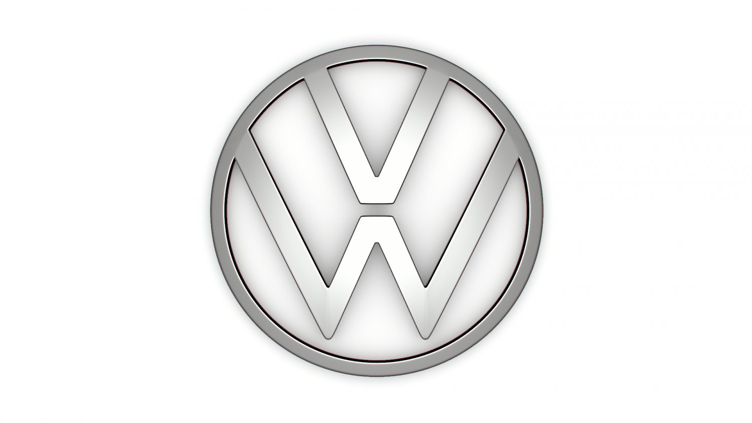 Volkswagen Auto Emblem Logo Metall 3d Vektor Illustration Auf