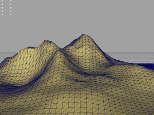 terrain mountains with stairs 3D Model