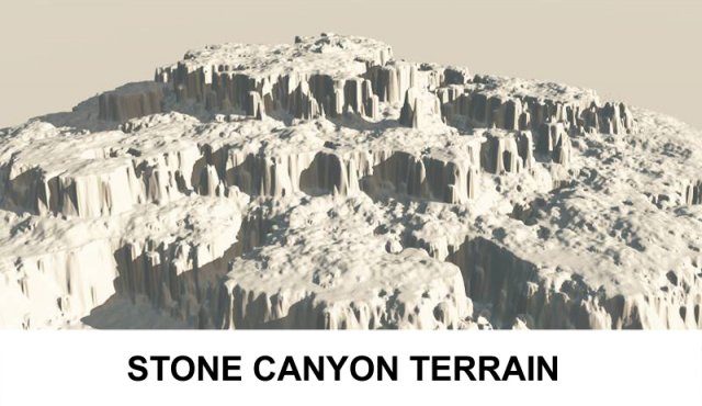 3d terrain stone canyon 3D Model .c4d .max .obj .3ds .fbx .stl .blend 