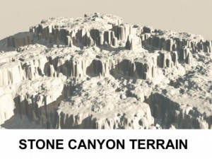 3d terrain stone canyon 3D Модель