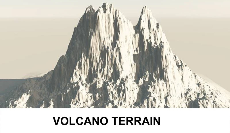 3d terrain volcano 3D Model .c4d .max .obj .3ds .fbx .stl .blend 