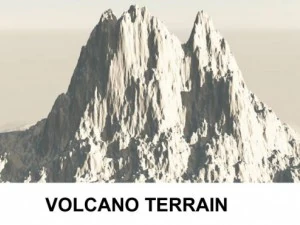 3D地形火山 3Dモデル