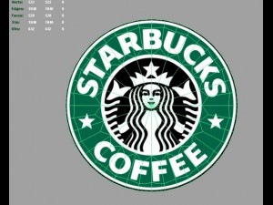 starbucks 3d logo Modello 3D