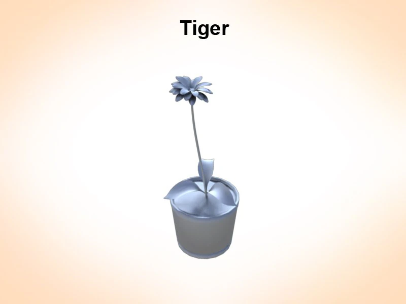 tiger lily 3D Model .c4d .max .obj .3ds .fbx .stl .blend