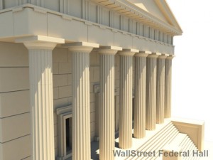 wall street federal hall 3d 3D Model