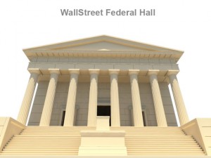 wall street federal hall 3d 3D Model